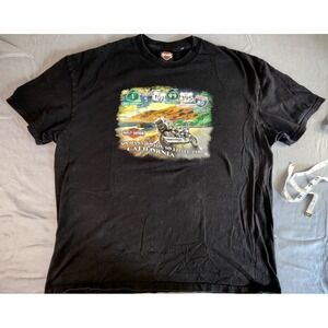 Harley Davidson California Roads San‎ Diego mens sz 2XL black shirt bike, map